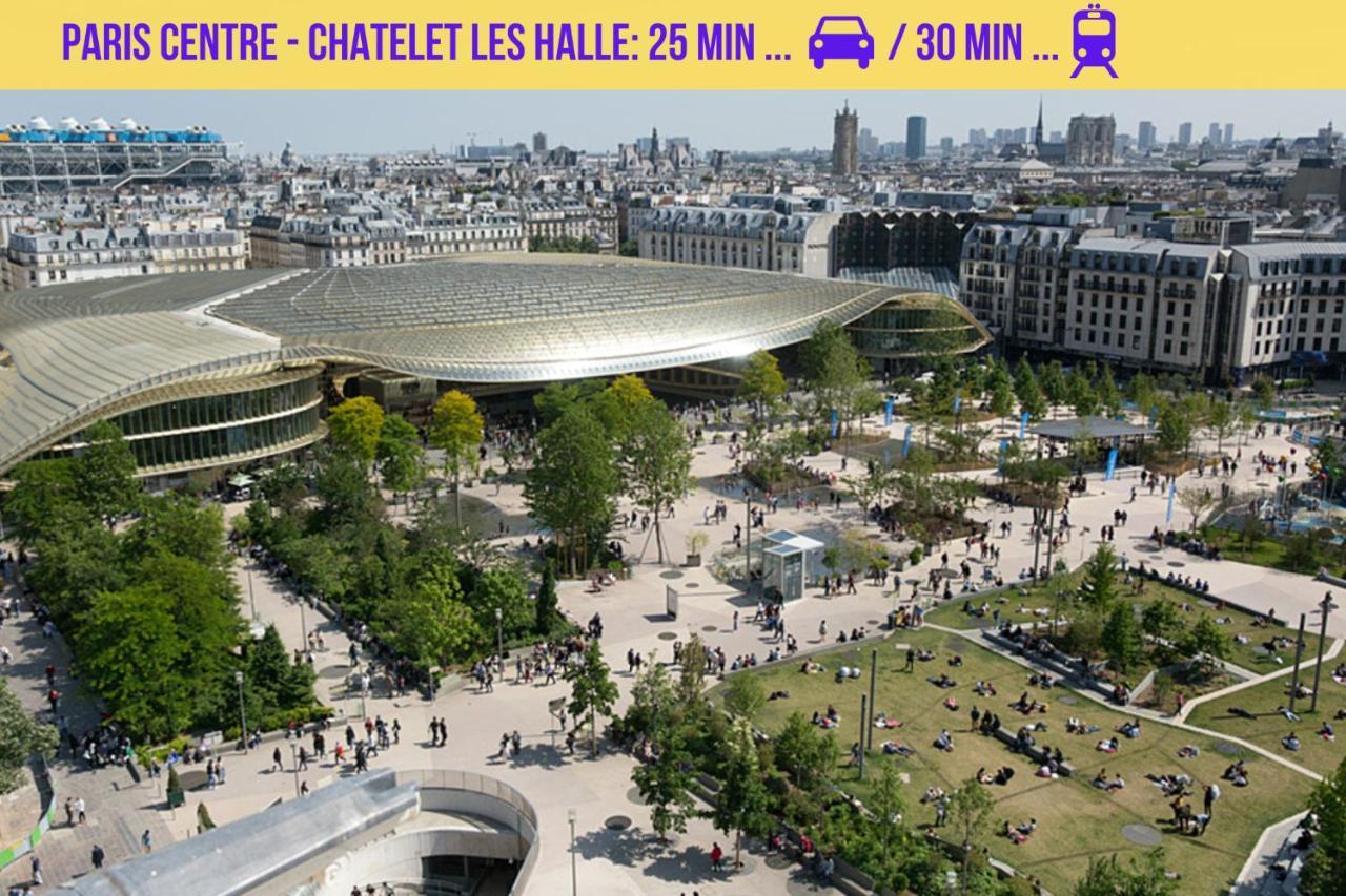 Qhome 2 - T2 Cosy Entre Paris Et Disney - Parking Prive Villiers-sur-Marne Ngoại thất bức ảnh